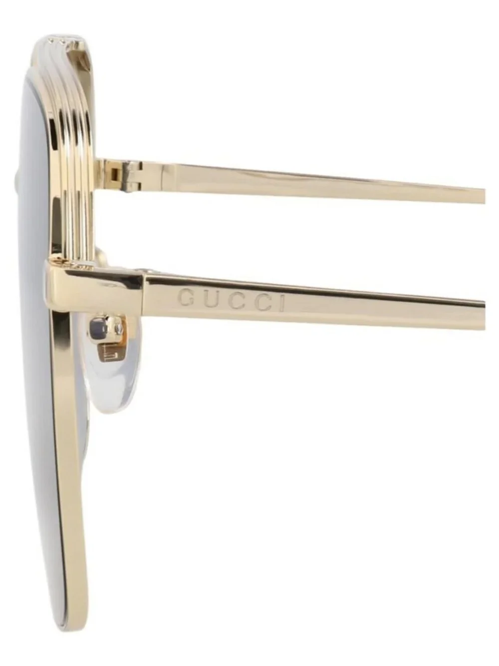 New Gucci Mens Aviator Gold Gold Blue Fashion Designer Sunglasses